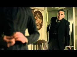 "... And do be certain to fasten that final button before you leave this room, Mrs. Hughes! Dinner is ready and if the other servants see anything amiss, they'll think we've been having a romp when it was merely a bit of a snog.  I'm sorry we had no time for a bonk, but if you manage not to play the slag, we can meet later this evening for a boff or perhaps even some rodgering. Now, if you'll excuse me, I must leg it before Mrs. Patmore suspects I've been on the pull. Good Evening to you."