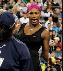 "Look, I know we're in the middle of a championship match and all that, but have you ever taken the time to ponder Jehovah's plan for your eternal soul? I didn't think so. I have some pamphlets in my racquet bag. Talk to me during the changeover, honey, or I will shove this ball down your $#%^ing throat. Capiche?"